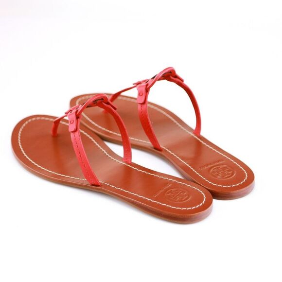 NIB Tory Burch GABRIEL Flats Thong Sandals in Brilliant Red - Picture 7 of 11